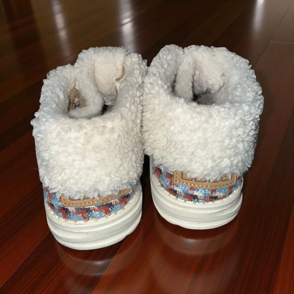 Women’s Hey Dude Britt Fold Slip-On Corduroy Nut Faux Fur Slip On Shoes Size 7 - Picture 4 of 9